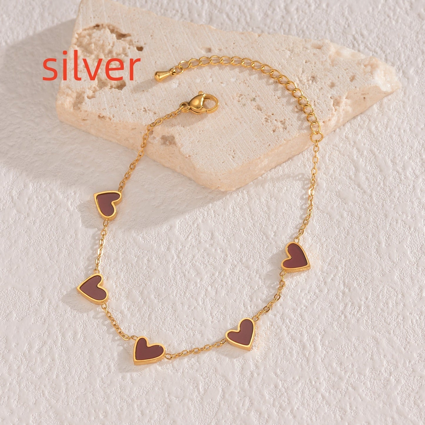 Ins Love Armband – Edelstahl Tropfendes Herz Armband