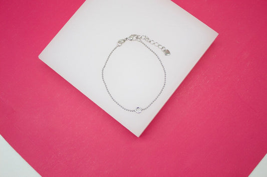 18K Gold Filled Dainty Ball Bracelet With Round