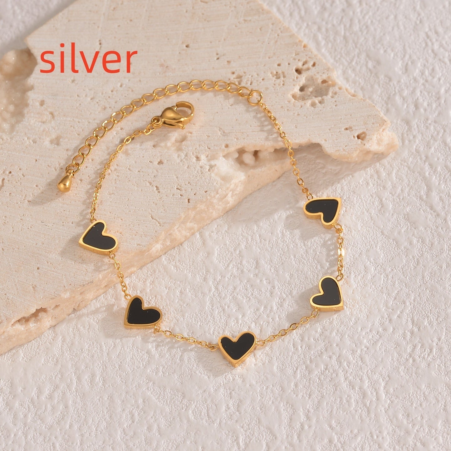 Ins Love Armband – Edelstahl Tropfendes Herz Armband
