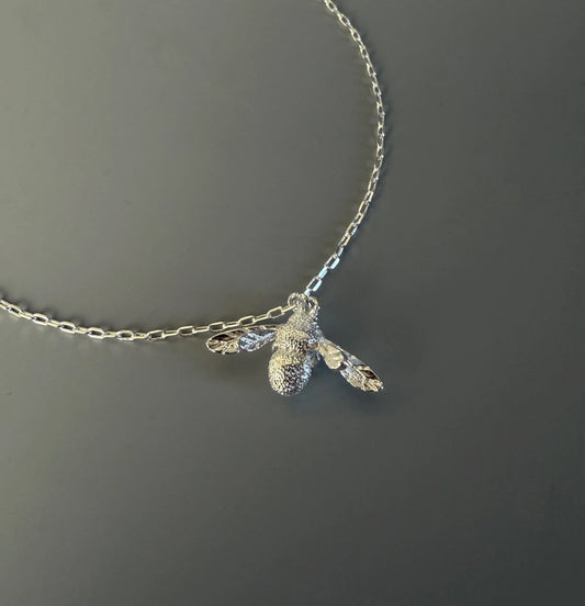 925 Sterling Silver Big Bee Charm Anklet