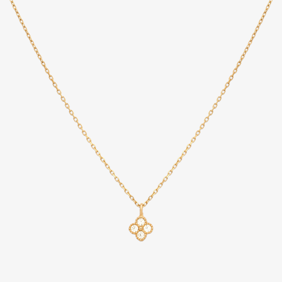 Clover cubic pendant necklace