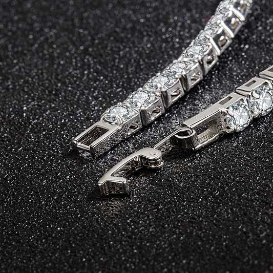 S925 Sterling Silver Zirconia Tennis Ball Bracelet