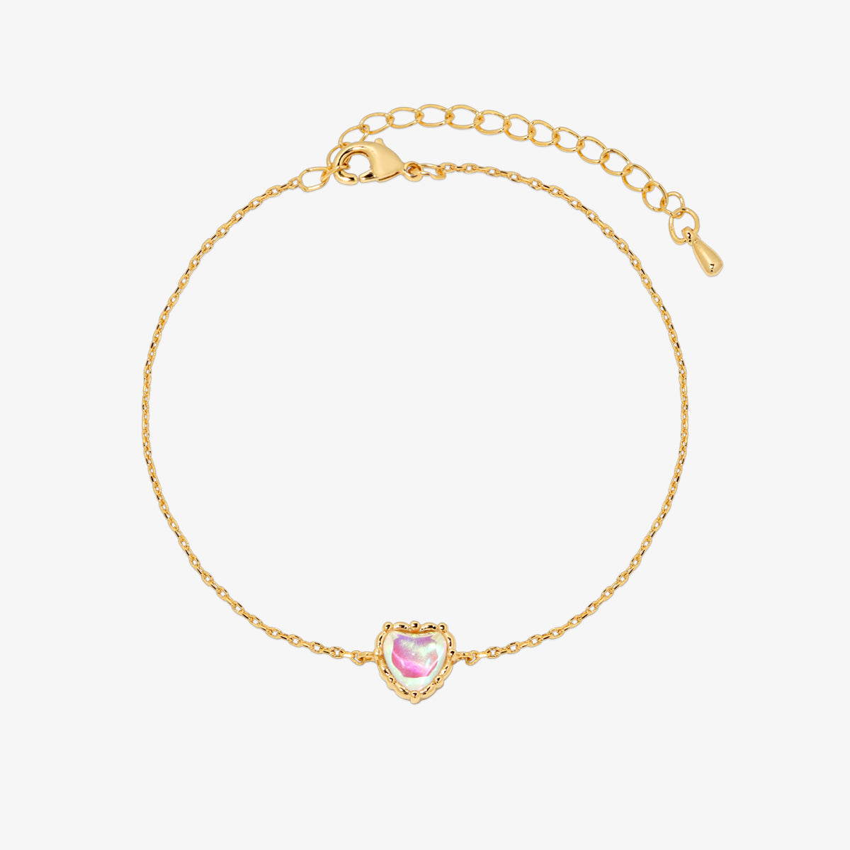 Herz-Mondstein-Armband