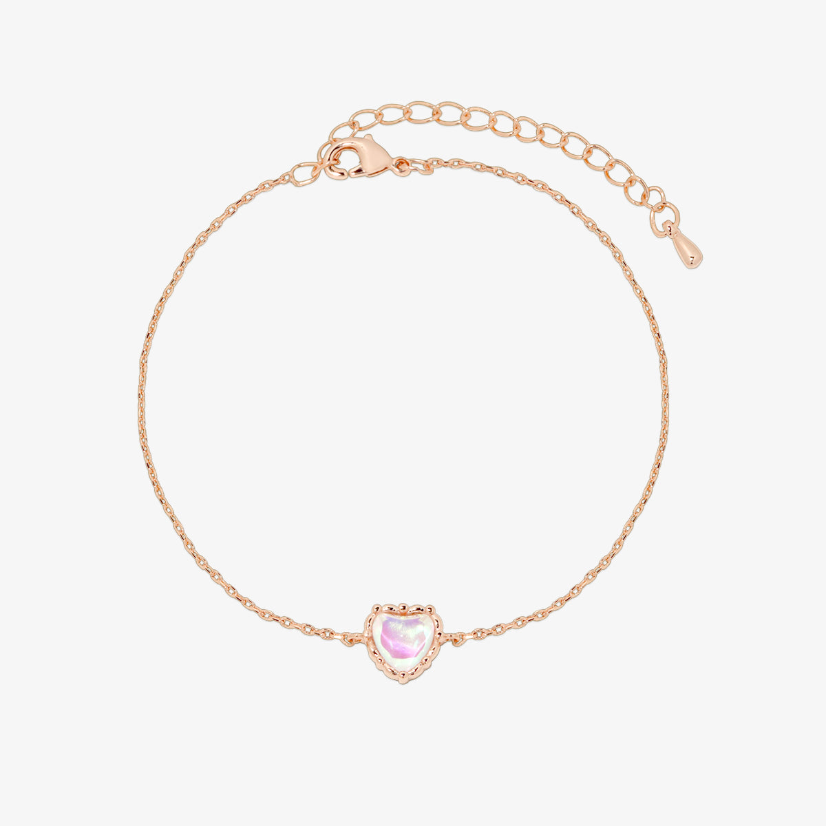 Herz-Mondstein-Armband