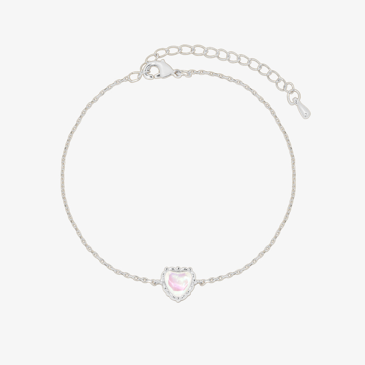 Herz-Mondstein-Armband