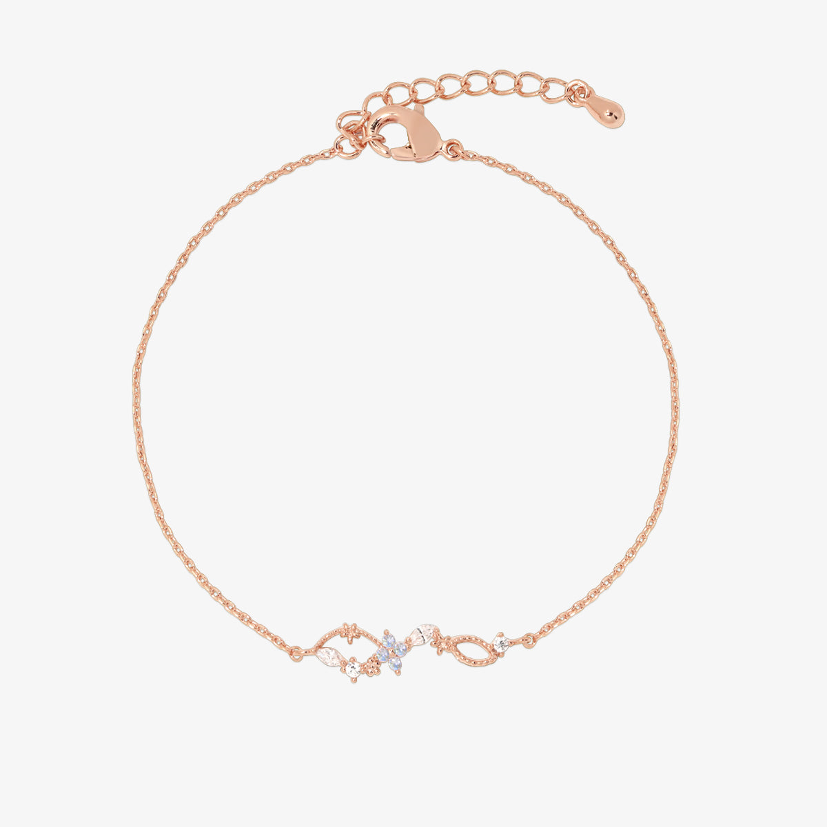Mondstein-Gänseblümchen-Armband mit Würfel