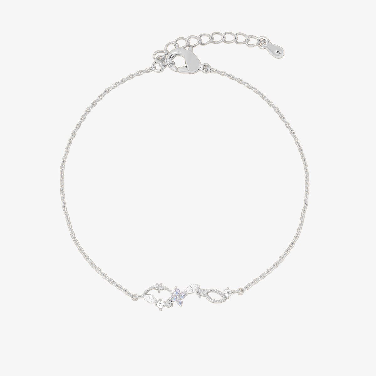 Mondstein-Gänseblümchen-Armband mit Würfel