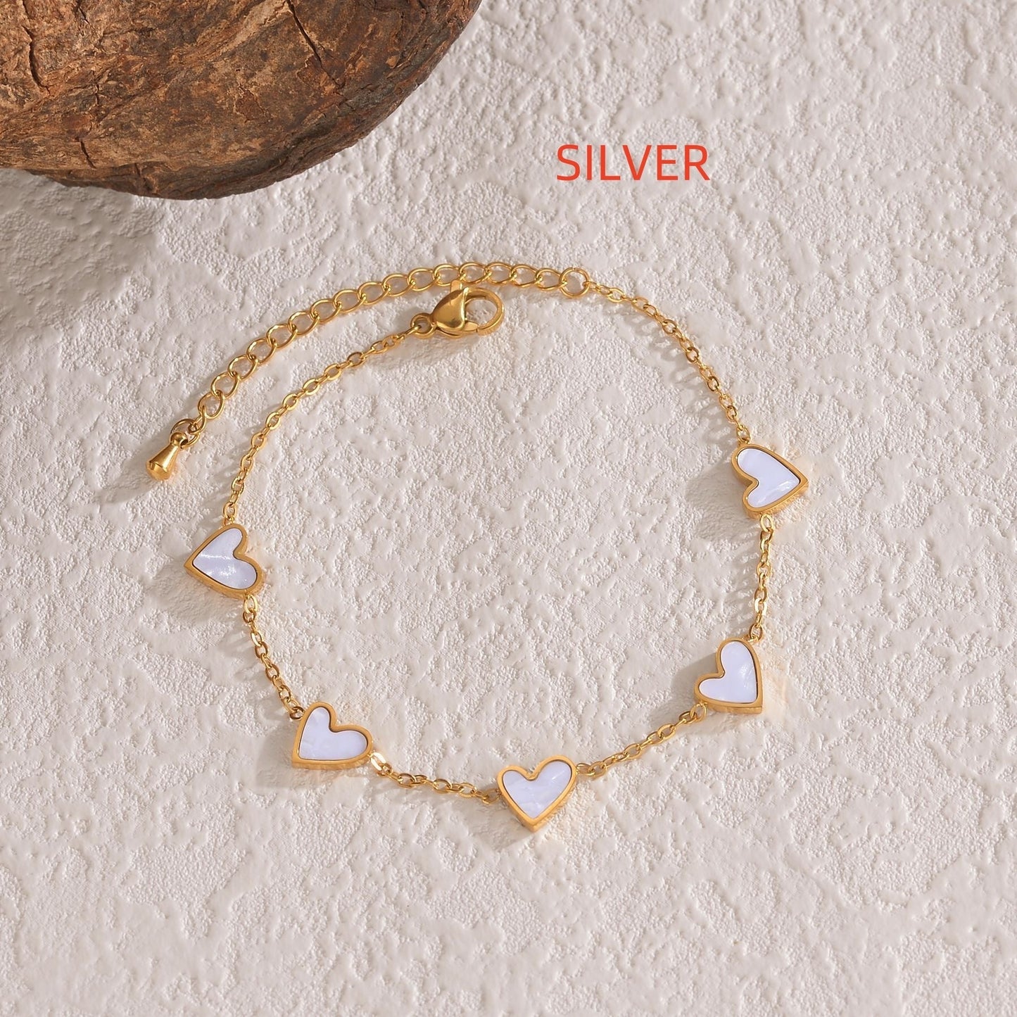 Ins Love Armband – Edelstahl Tropfendes Herz Armband