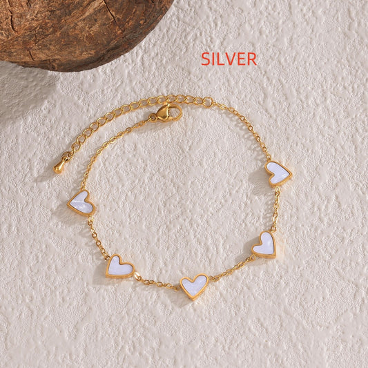 Ins Love Bracelet – Stainless Steel Dripping Heart Bracelet