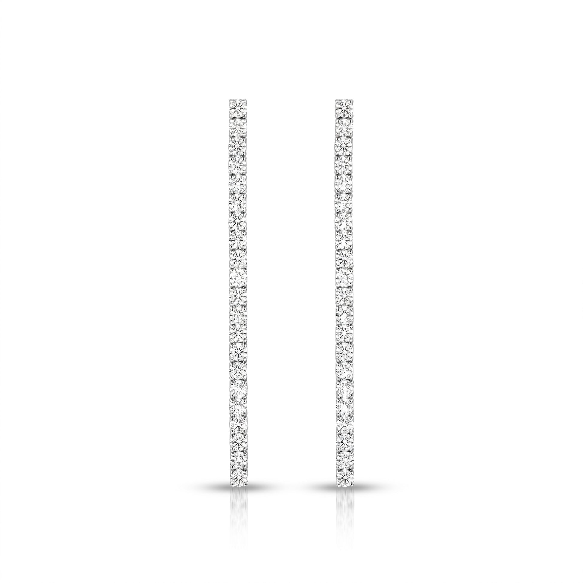 LUCIENNE Tennis Drop Earrings in 925 Sterling Silver with AAAA Zirconia Stones, Long Dangle Earrings for Women