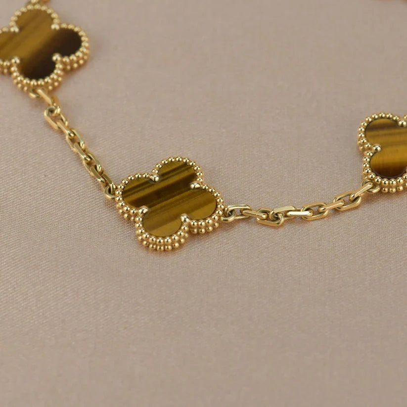 Tiger Eye Clover Bracelet