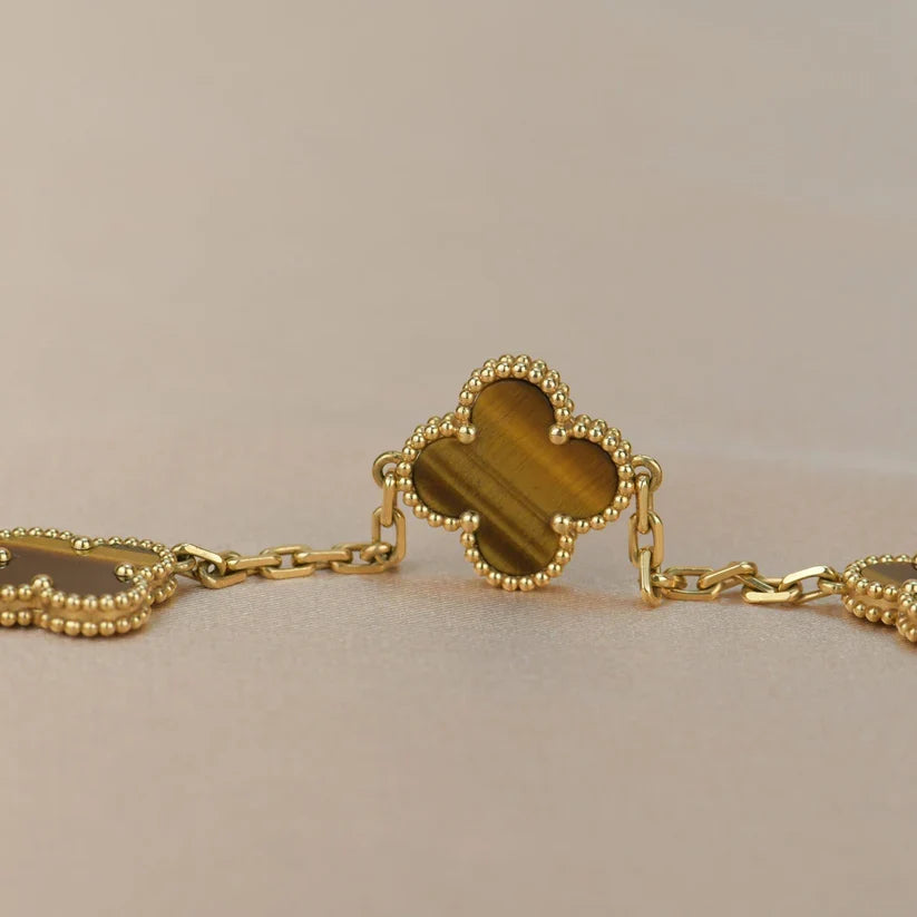 Tiger Eye Clover Bracelet